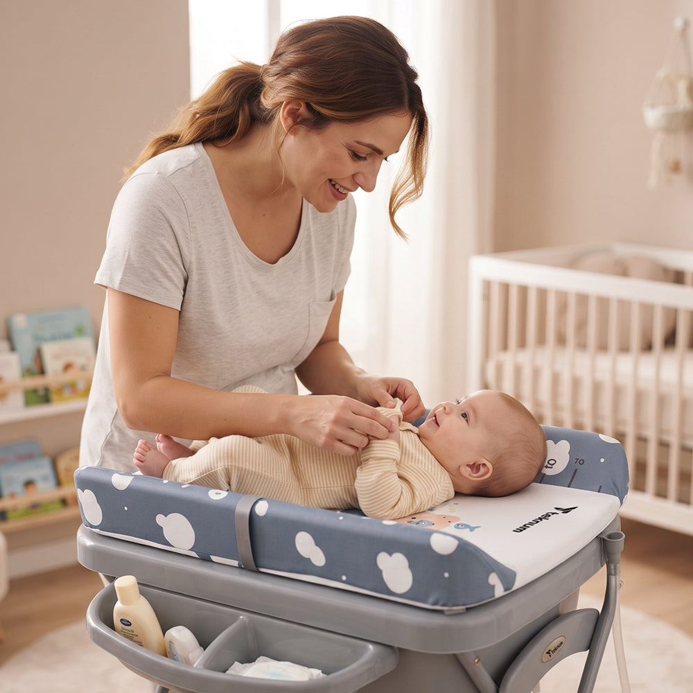 Teknum 2-in-1 Baby Bath & Changing Table - Dark Grey