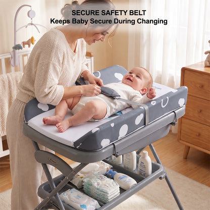 Teknum 2-in-1 Baby Bath & Changing Table - Dark Grey