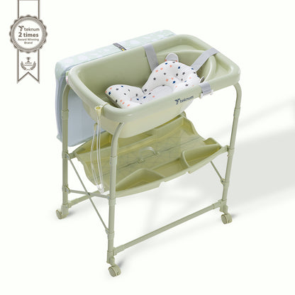Teknum 2-In-1 Bath Tub & Changing Table - Green