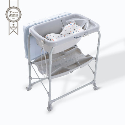 Teknum 2-In-1 Bath Tub & Changing Table - Grey