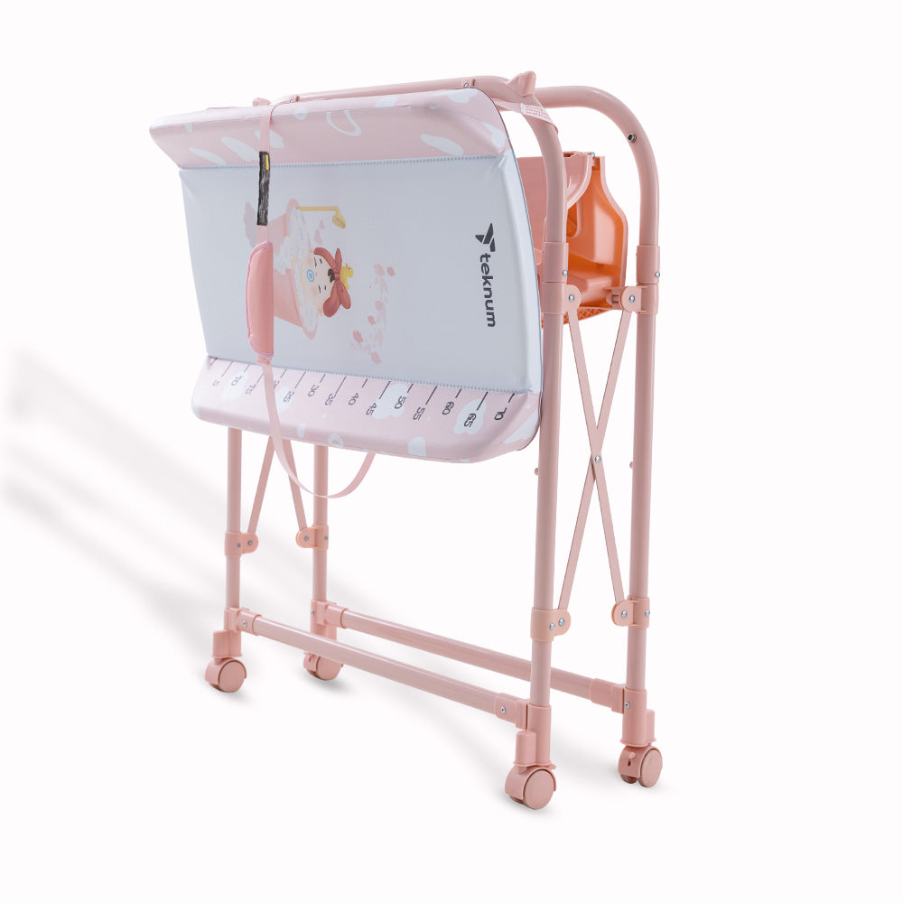 Teknum 2-In-1 Bath Tub & Changing Table - Pink