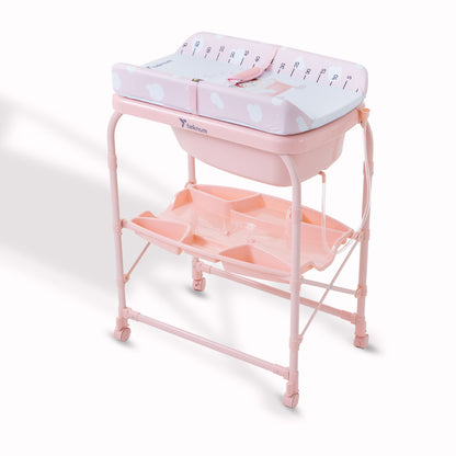Teknum 2-In-1 Bath Tub & Changing Table - Pink