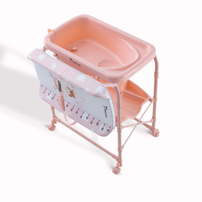 Teknum 2-In-1 Bath Tub & Changing Table - Pink