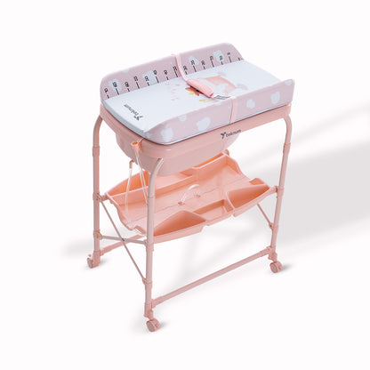 Teknum 2-In-1 Bath Tub & Changing Table - Pink