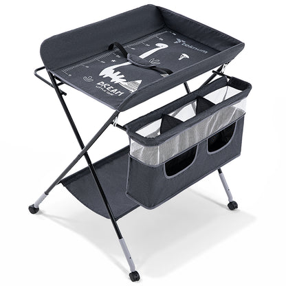 TEKNUM 4 - in - 1 Diaper Changing Table Organizer - Charcoal Grey