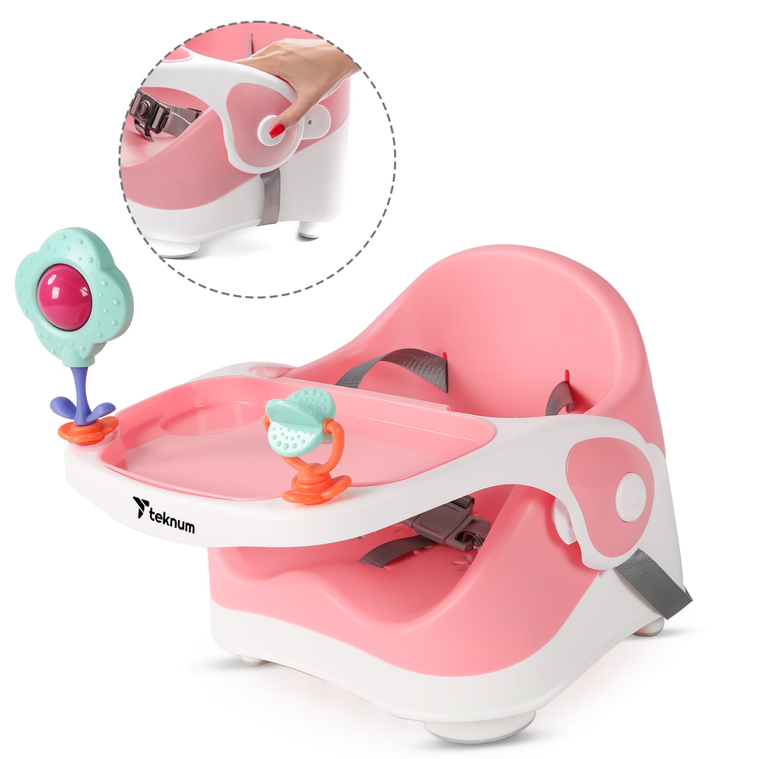 TEKNUM Portable Booster Chair - Pink