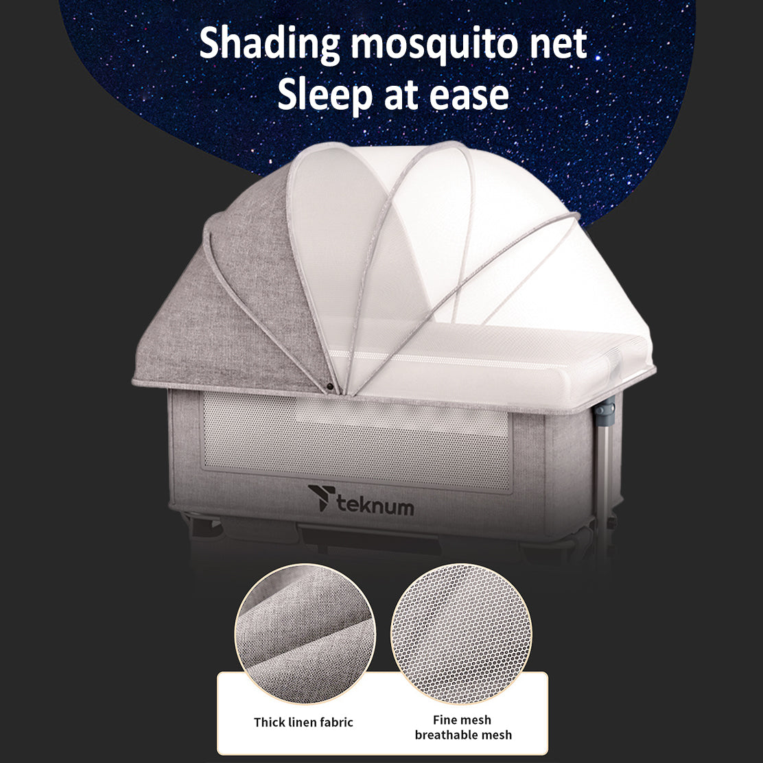 TEKNUM Bedside Crib - Ivory