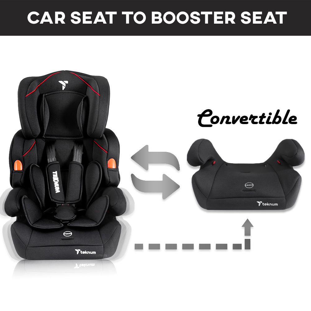 TEKNUM Nova Car Seat 9mnth - 12yrs Black