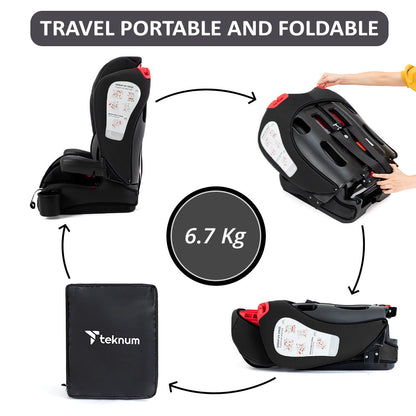 TEKNUM Pack and Go Foldable Car Seat Black