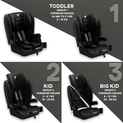TEKNUM Pack and Go Foldable Car Seat Black