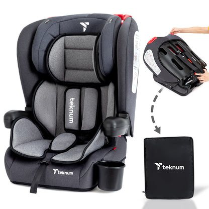 TEKNUM Pack and Go Foldable Car Seat Grey