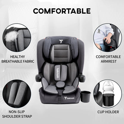 TEKNUM Pack and Go Foldable Car Seat Grey
