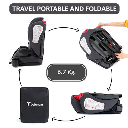 TEKNUM Pack and Go Foldable Car Seat Grey