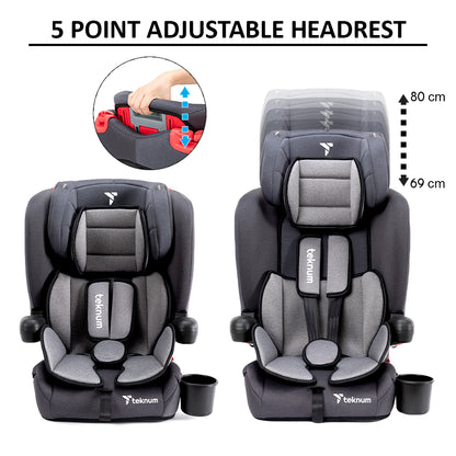 TEKNUM Pack and Go Foldable Car Seat Grey