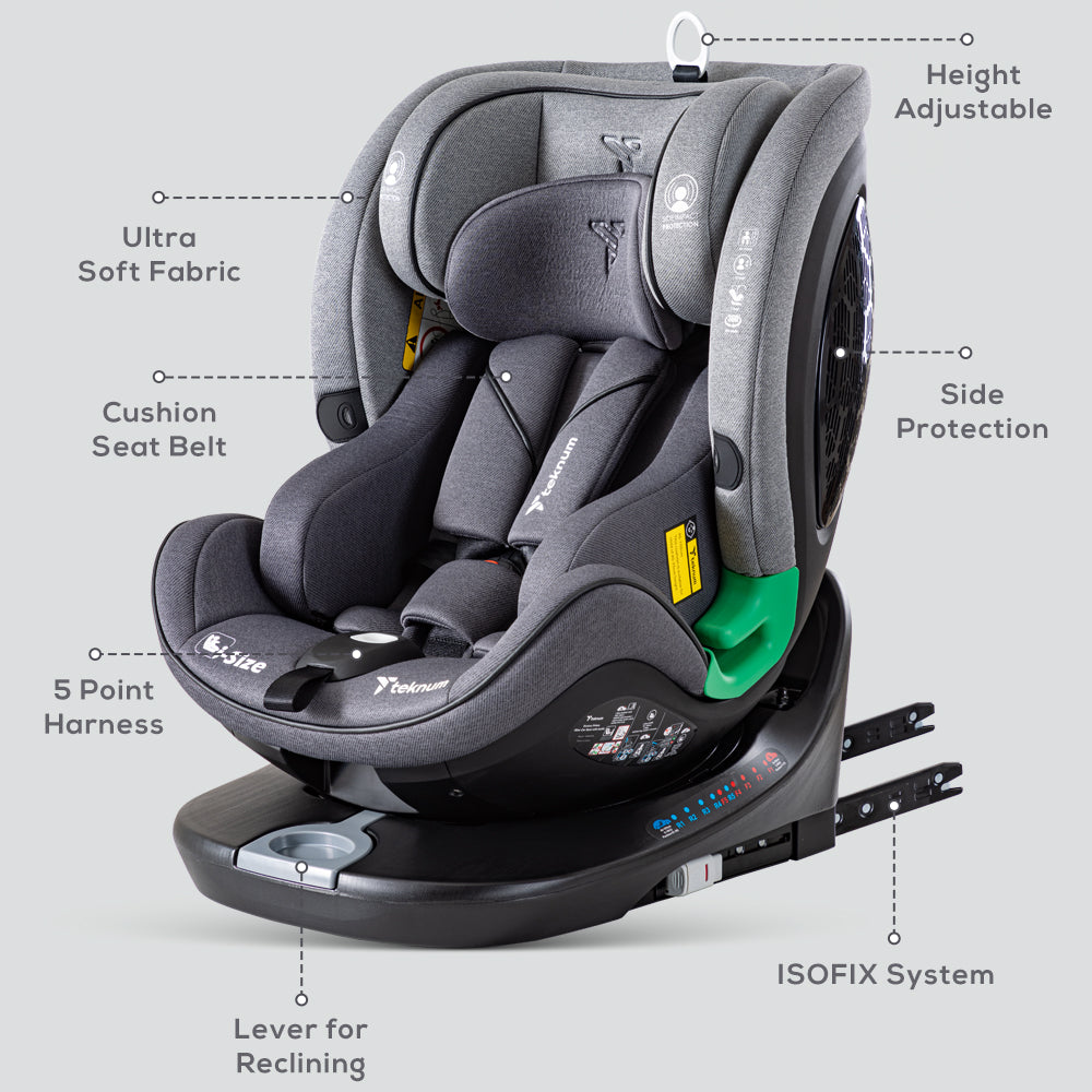 TEKNUM Evolve Prime iSize Car Seat with Isofix - Grey