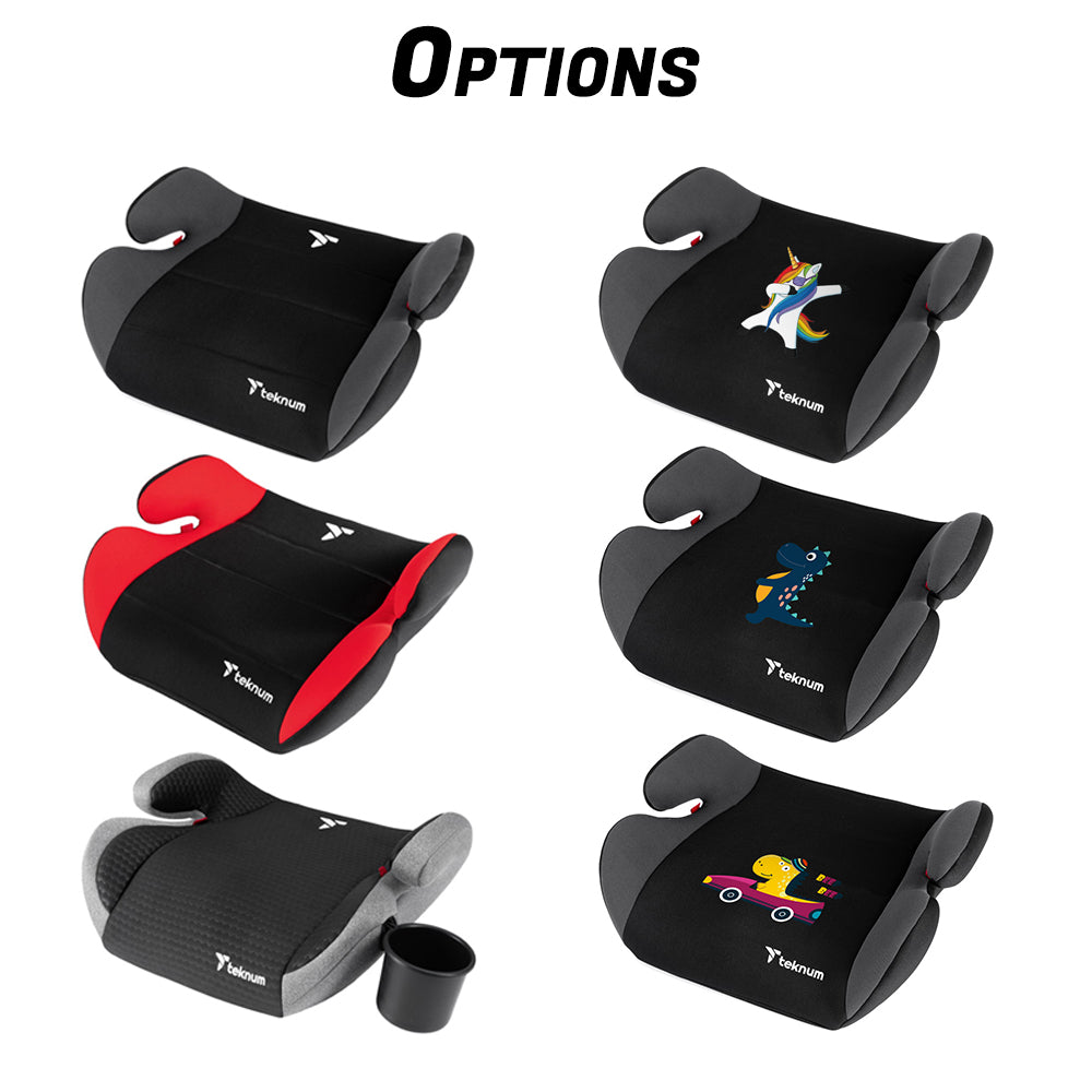 TEKNUM Happy Dinosaur Car Seat Booster - Grey