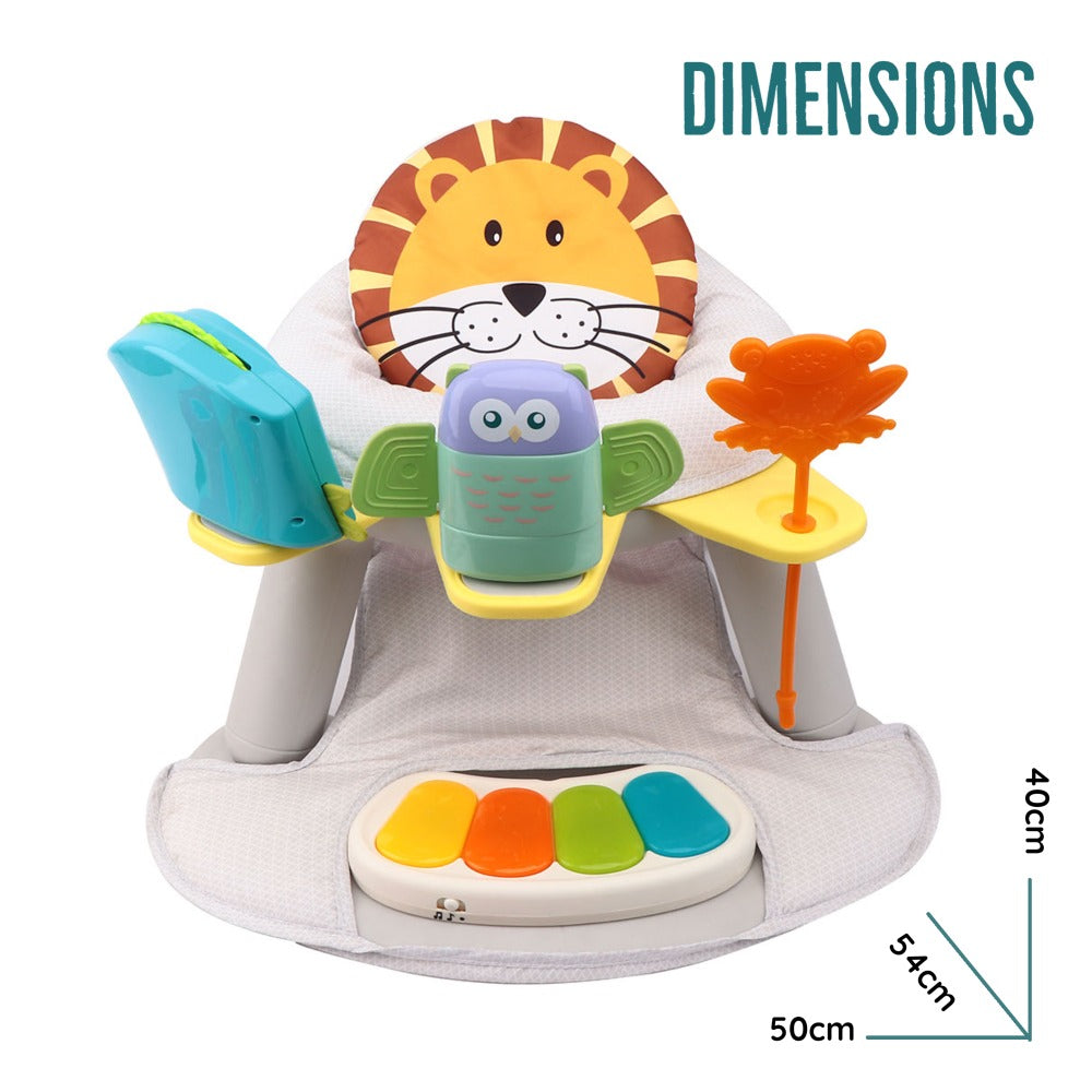 TEKNUM 2 - IN - 1 Dining Chair/Toddler Play Seat W/Pedal Piano - White