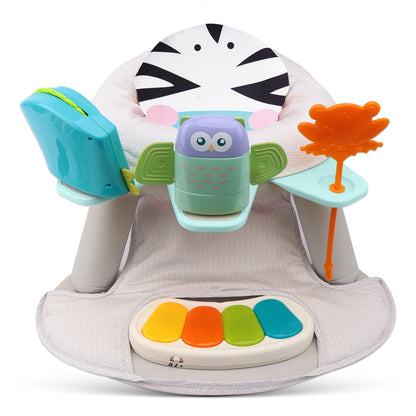 TEKNUM 2 - IN - 1 Dining Chair/Toddler Play Seat W/Pedal Piano - Zebra