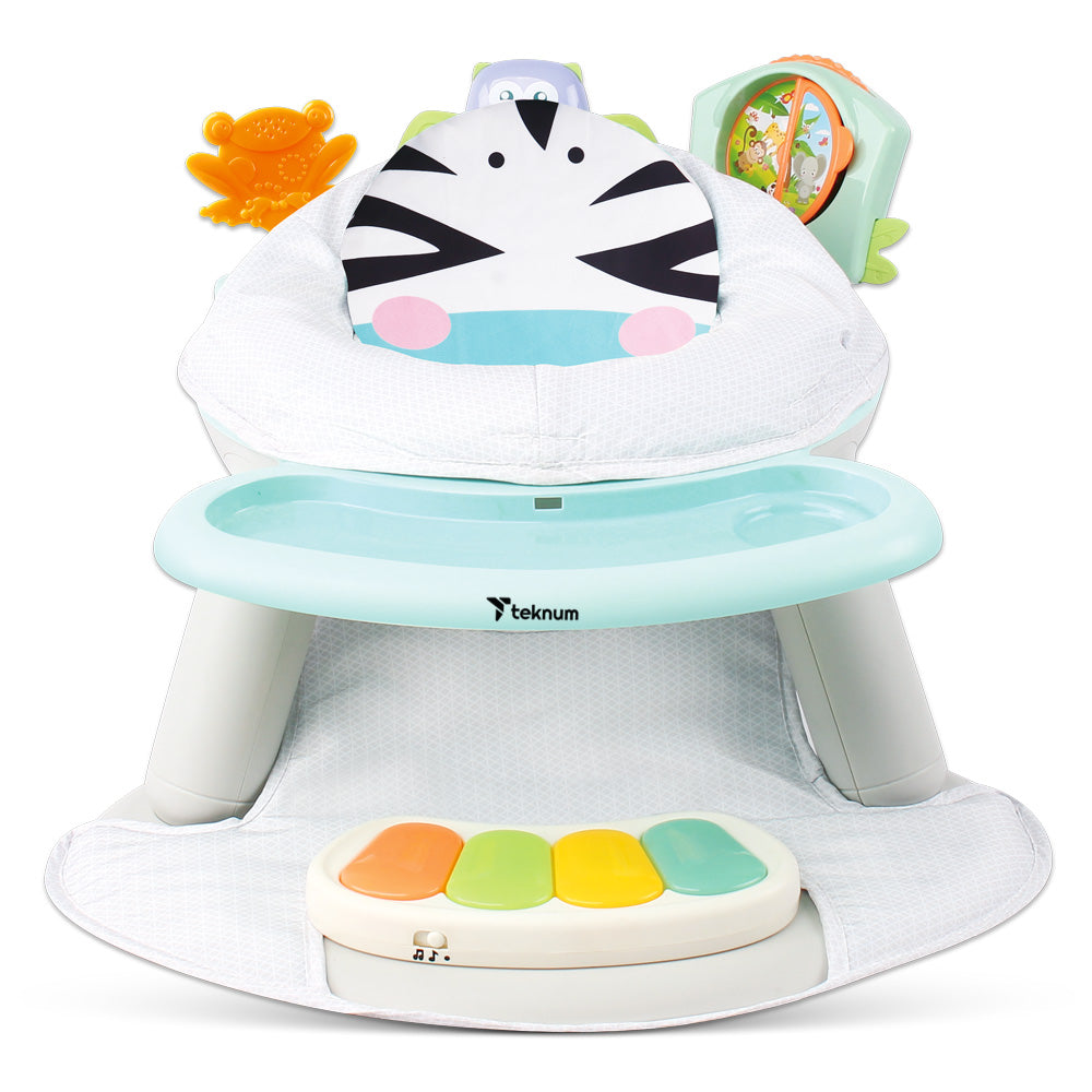 TEKNUM 2 - IN - 1 Dining Chair/Toddler Play Seat W/Pedal Piano - Zebra