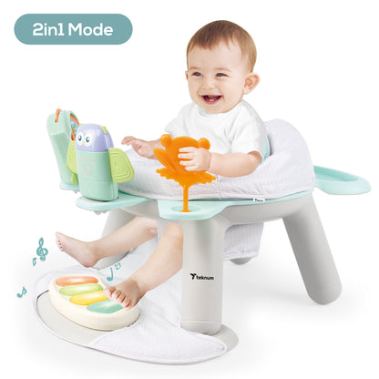 TEKNUM 2 - IN - 1 Dining Chair/Toddler Play Seat W/Pedal Piano - Zebra