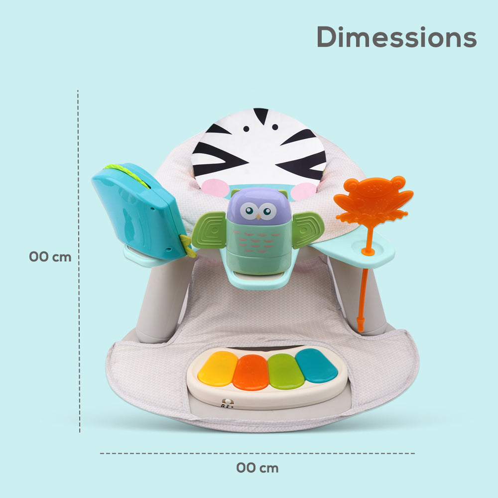 TEKNUM 2 - IN - 1 Dining Chair/Toddler Play Seat W/Pedal Piano - Zebra