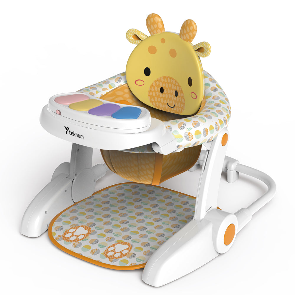 TEKNUM Baby Portable Dining Feeding Chair and Recliner Activity Chair - Giraffe