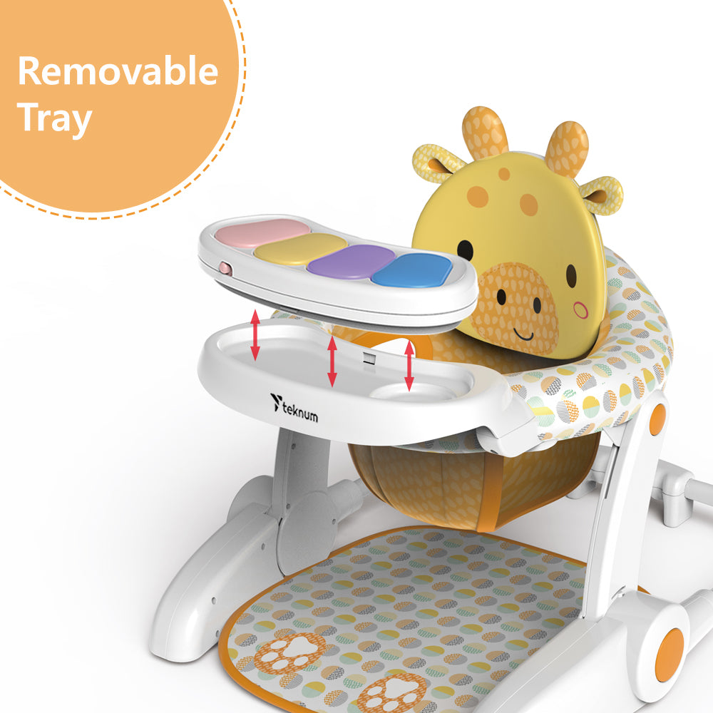 TEKNUM Baby Portable Dining Feeding Chair and Recliner Activity Chair - Giraffe