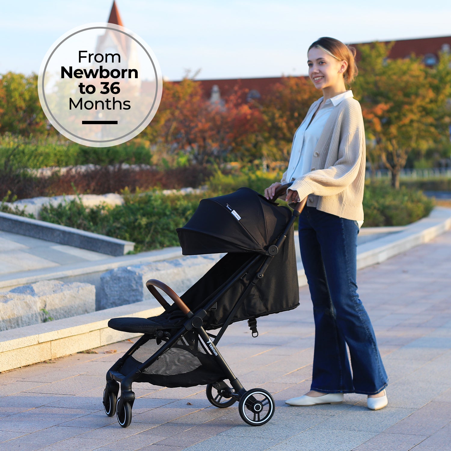 TEKNUM Travel EXPLORER 2 Auto Fold Stroller - Black
