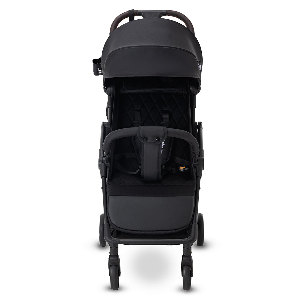 Teknum Explorer 4 Cabin-Friendly Stroller – One-Hand Auto-Fold Reclining Baby Stroller, Black