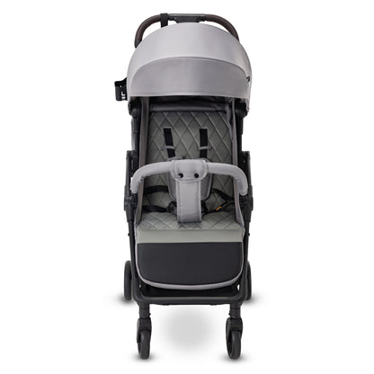 Teknum Explorer 4 Cabin-Friendly Stroller – One-Hand Auto-Fold Reclining Baby Stroller, Grey
