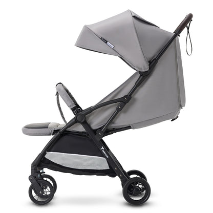 Teknum Explorer 4 Cabin-Friendly Stroller – One-Hand Auto-Fold Reclining Baby Stroller, Grey