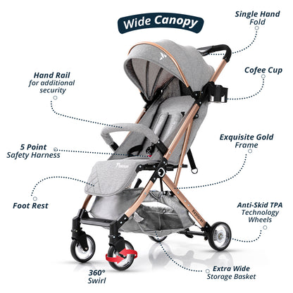 TEKNUM Explorer Travel Stroller - Grey