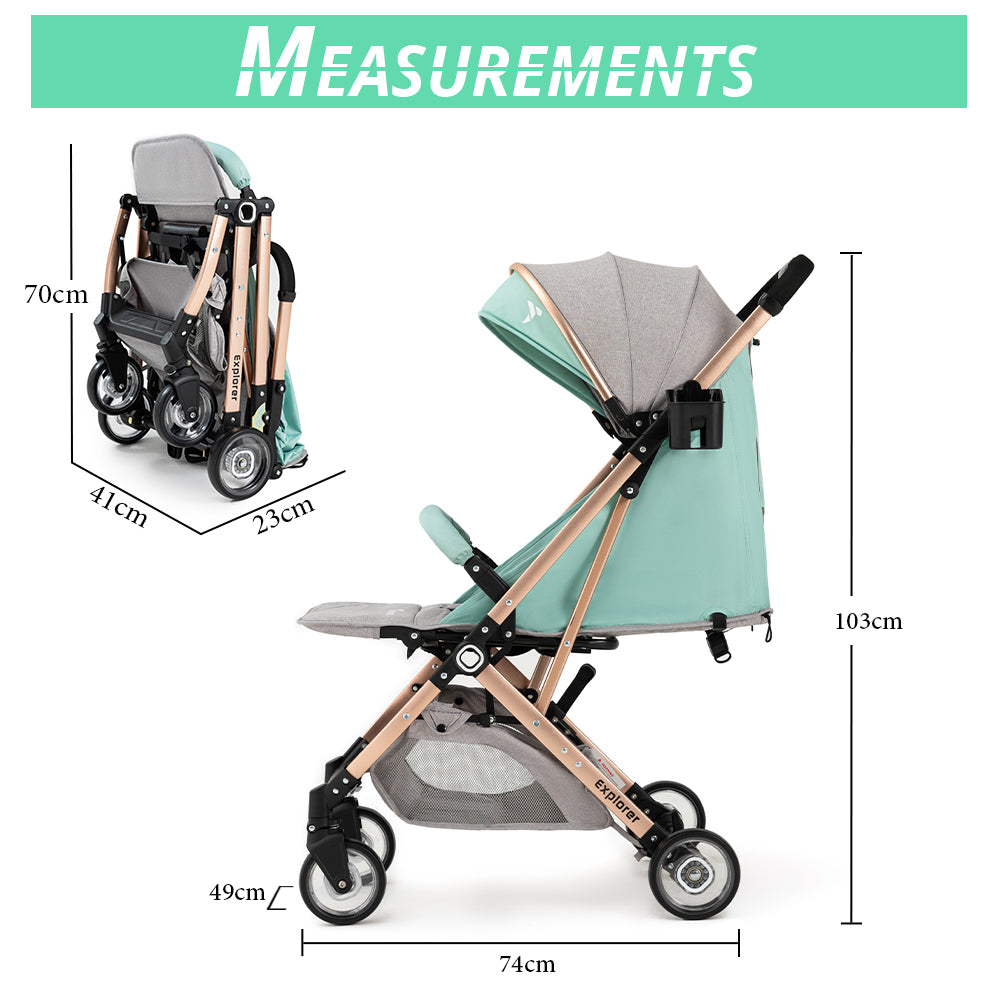 TEKNUM Explorer Travel Stroller - Mint Green