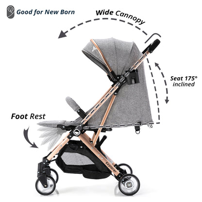 TEKNUM Explorer Travel Stroller - Melange Grey