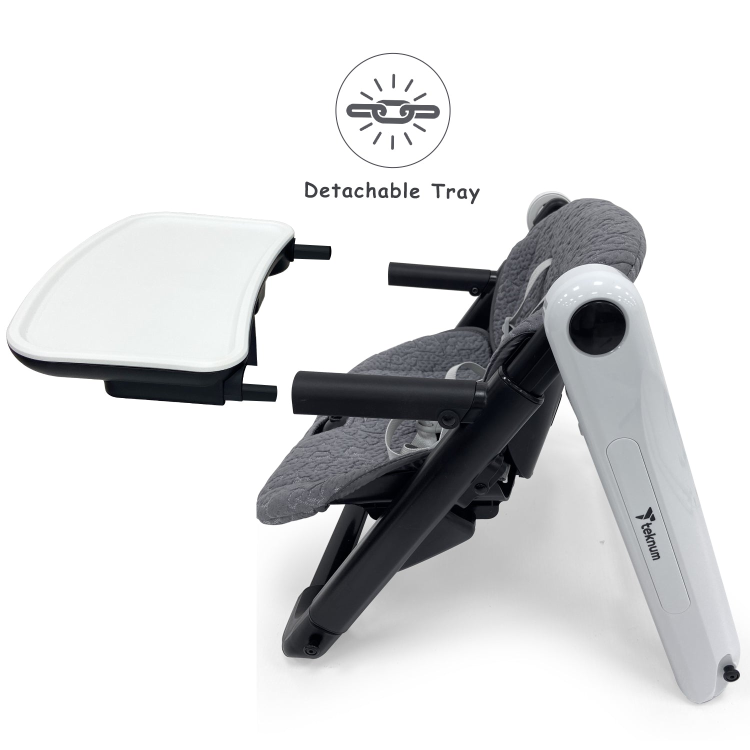 TEKNUM 3-IN-1 Kids Foldable Dining Booster Chair - Grey