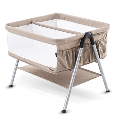 TEKNUM FELLOW 2 Twin Bedside Crib Bassinet - Ivory