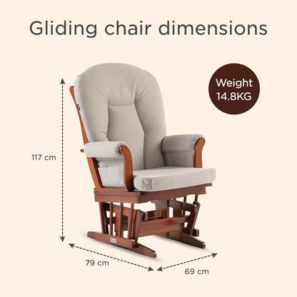 كرسي انزلاقي فاخر من TEKNUM مع طقم مسند قدم - بيج