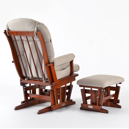 كرسي انزلاقي فاخر من TEKNUM مع طقم مسند قدم - بيج