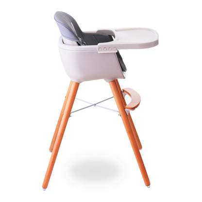 TEKNUM - Premium Dual Height Wooden High Chair - Grey