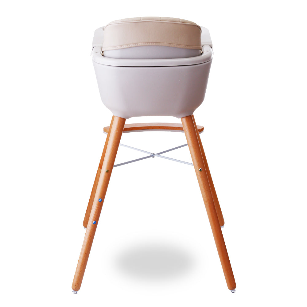 TEKNUM - Premium Dual Height Wooden High Chair - Ivory