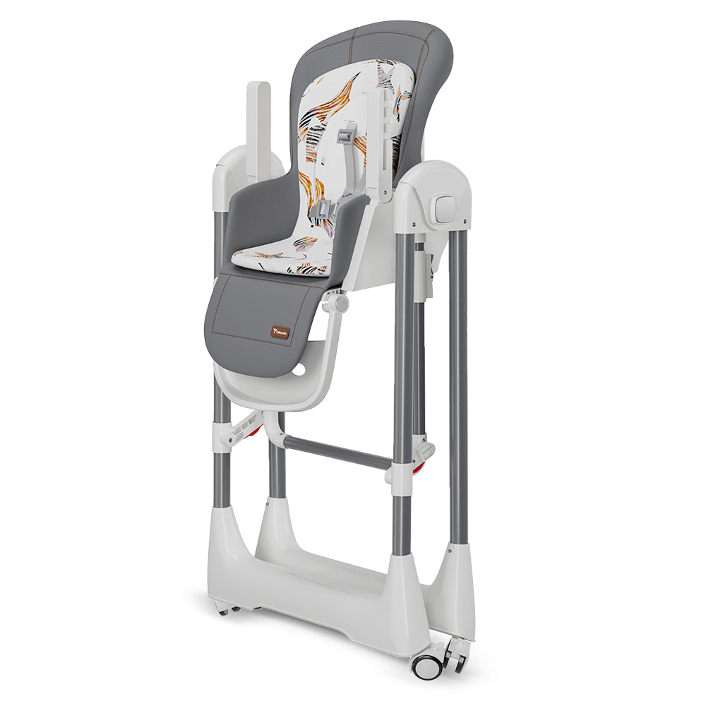 TEKNUM 5-IN-1 Swing with High Chair with Lockable wheels - Grey