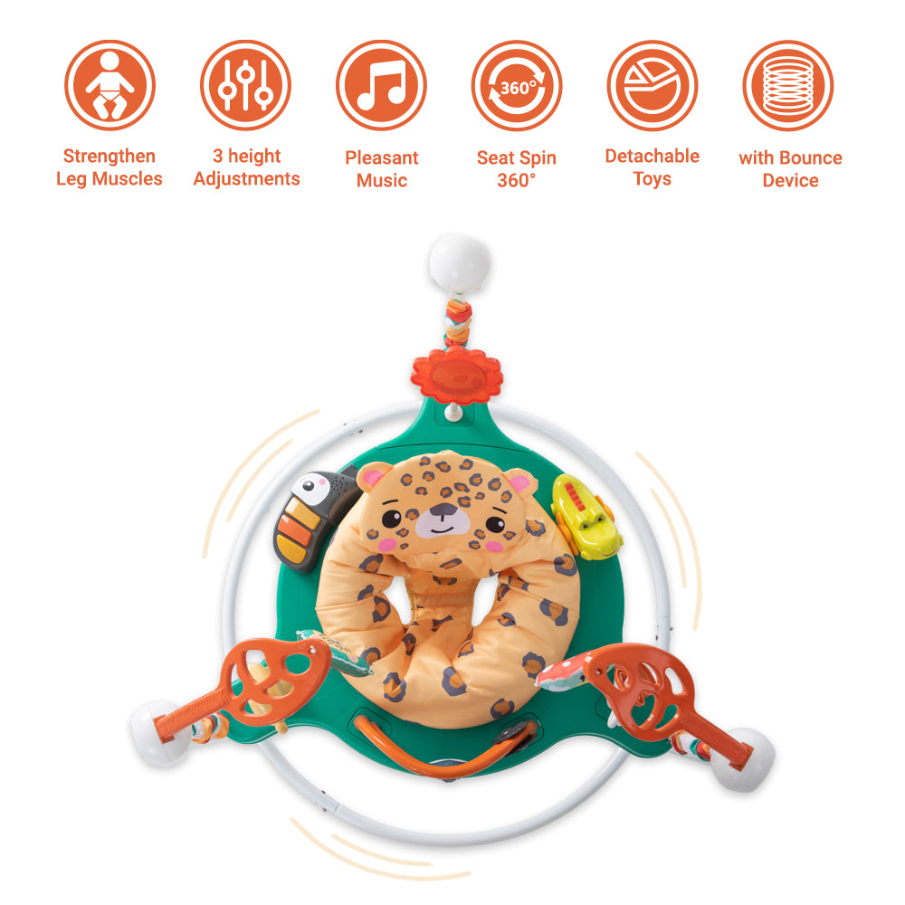 TEKNUM Baby Activity Jumper with Music and Toys - White