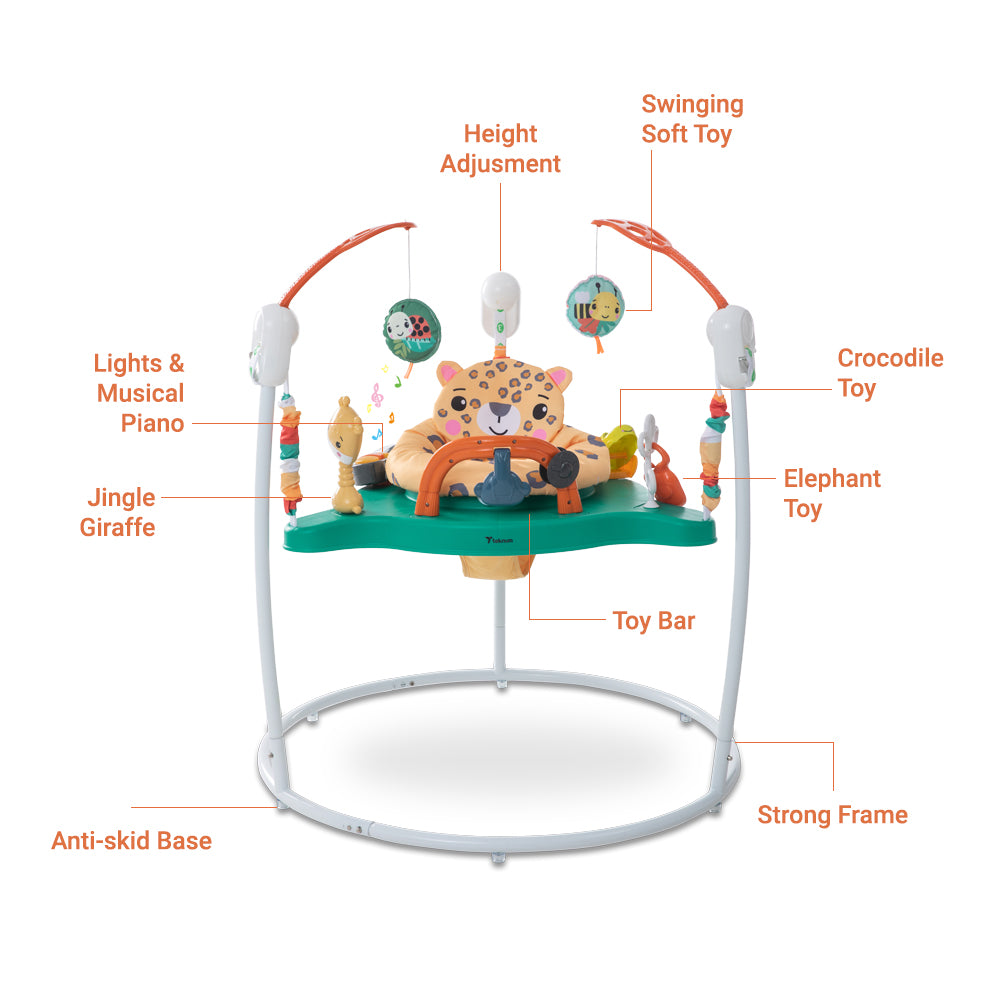 TEKNUM Baby Activity Jumper with Music and Toys - White