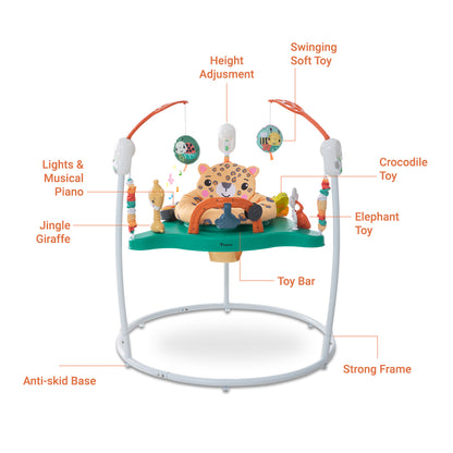 TEKNUM Baby Activity Jumper with Music and Toys - White