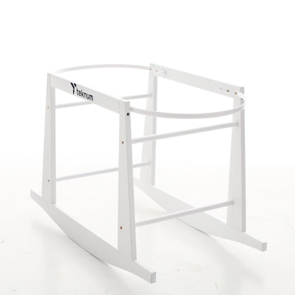 TEKNUM Wicker Pod Moses Basket Rocker Stand - White