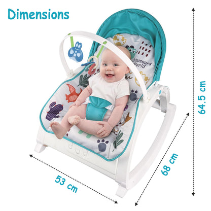 TEKNUM Multifunctional Rocker/Feeding Chair/Baby Seat/Recliner - Dinosaur Blue