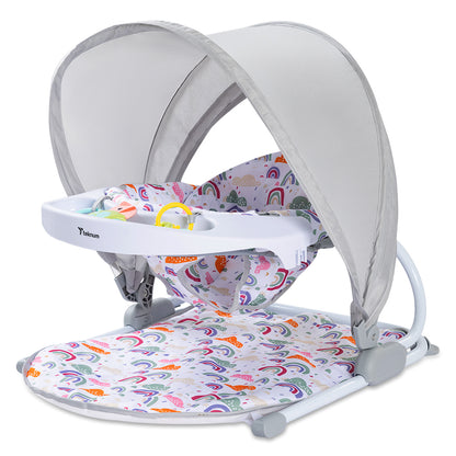 TEKNUM Baby Sit up support w/Feeding Tray - Grey