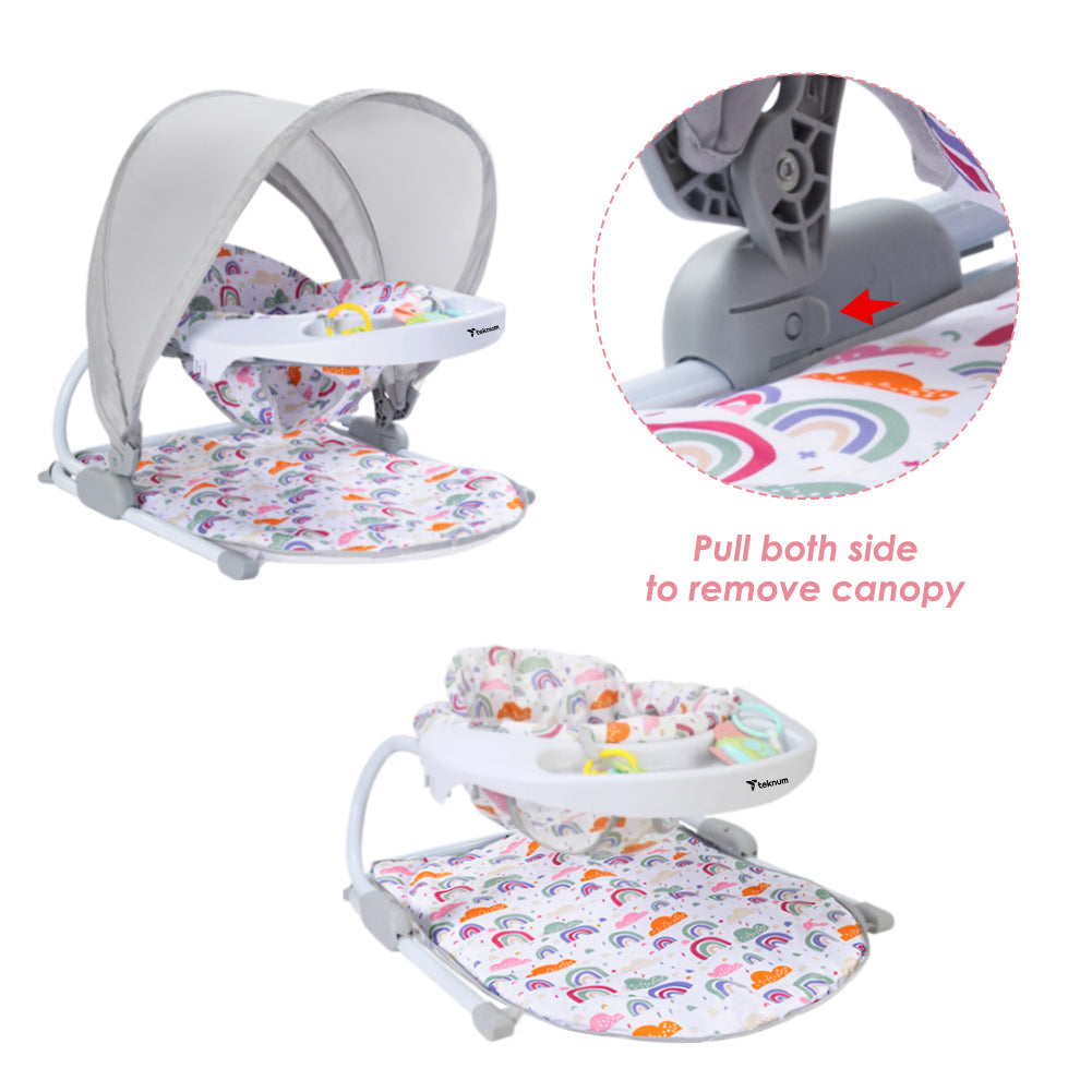 TEKNUM Baby Sit up support w/Feeding Tray - Grey