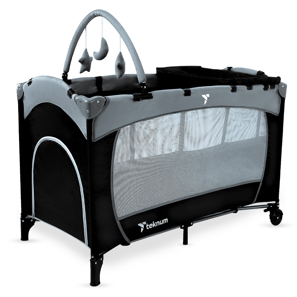 TEKNUM Explorer Playard and Cot Grey