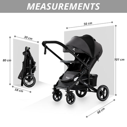 TEKNUM Reversible Moon Walk Stroller Black